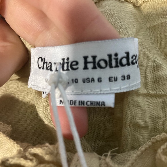 NWT CHARLIE HOLIDAY NATURAL SENORITA MAXI DRESS SIZE 6 or M - Picture 4 of 8